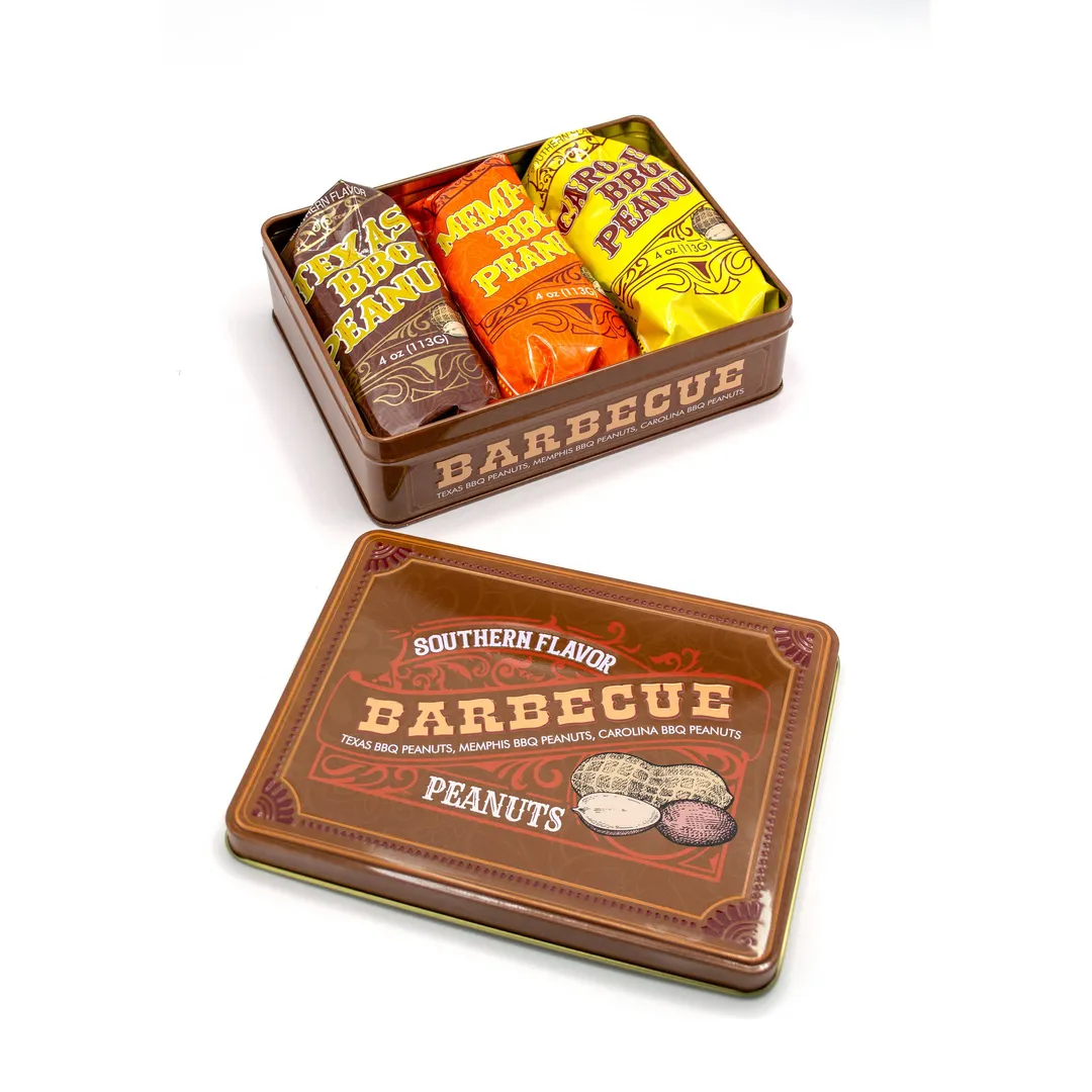 Southern Flavor BBQ Peanuts Gourmet Barbecue Nut Gift Tin