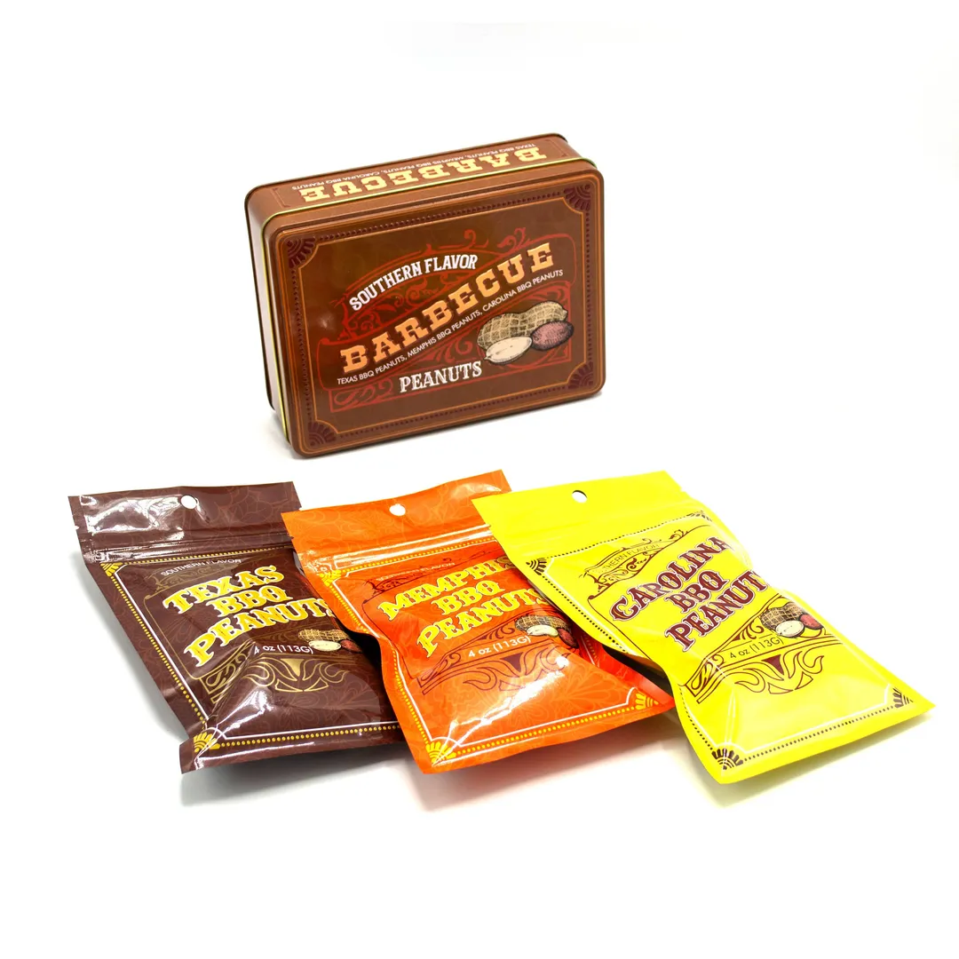 Southern Flavor BBQ Peanuts Gourmet Barbecue Nut Gift Tin