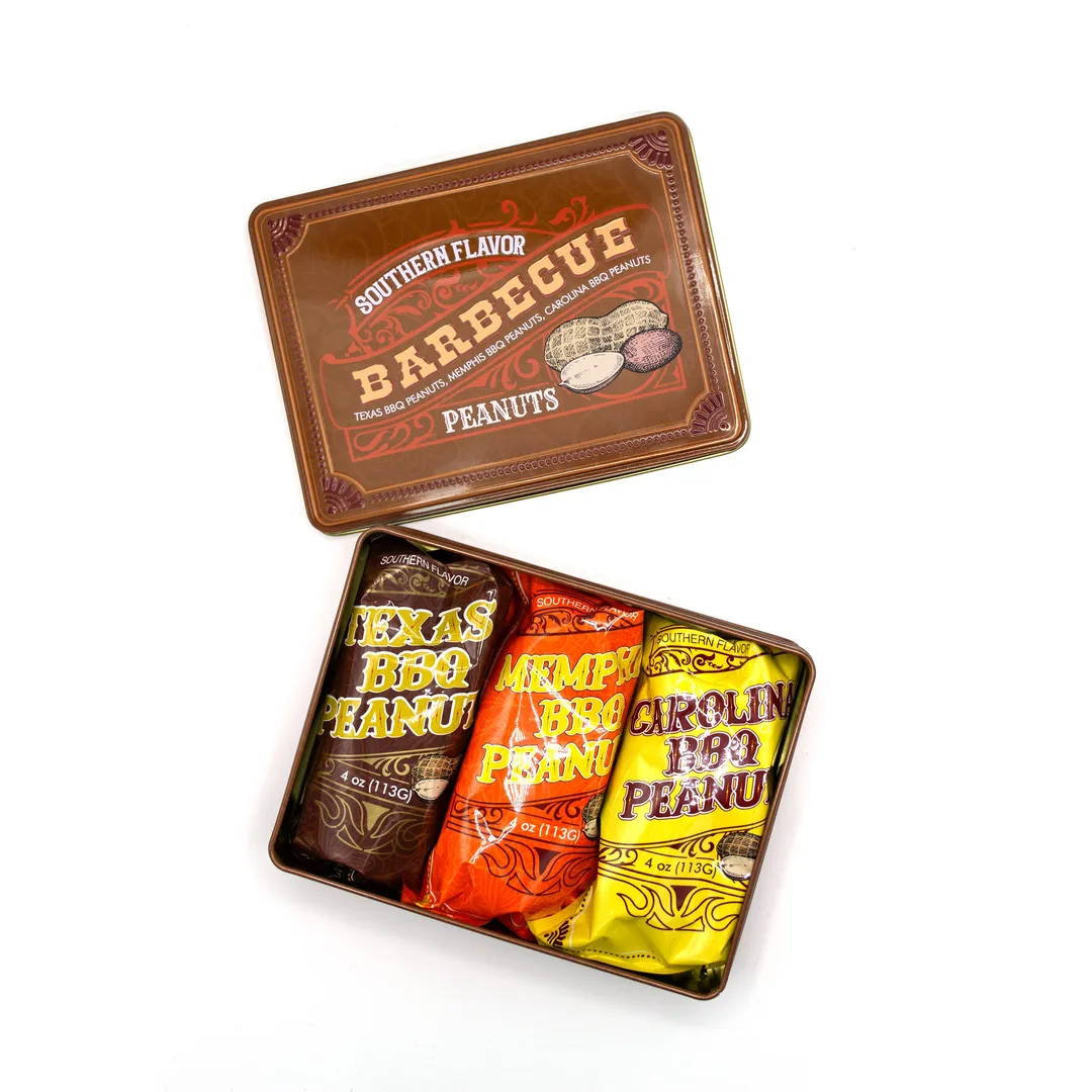 Southern Flavor BBQ Peanuts Gourmet Barbecue Nut Gift Tin