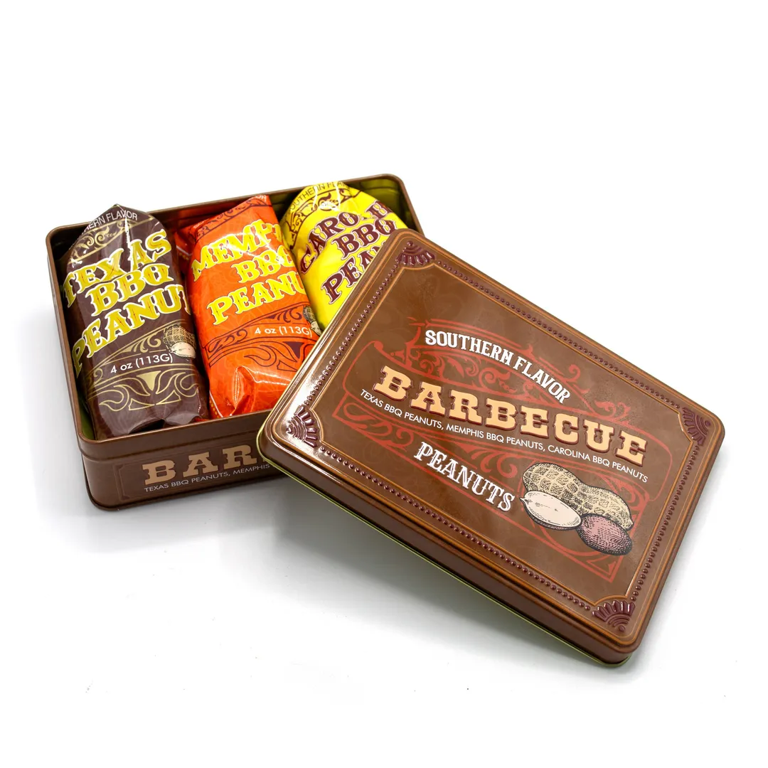 Southern Flavor BBQ Peanuts Gourmet Barbecue Nut Gift Tin