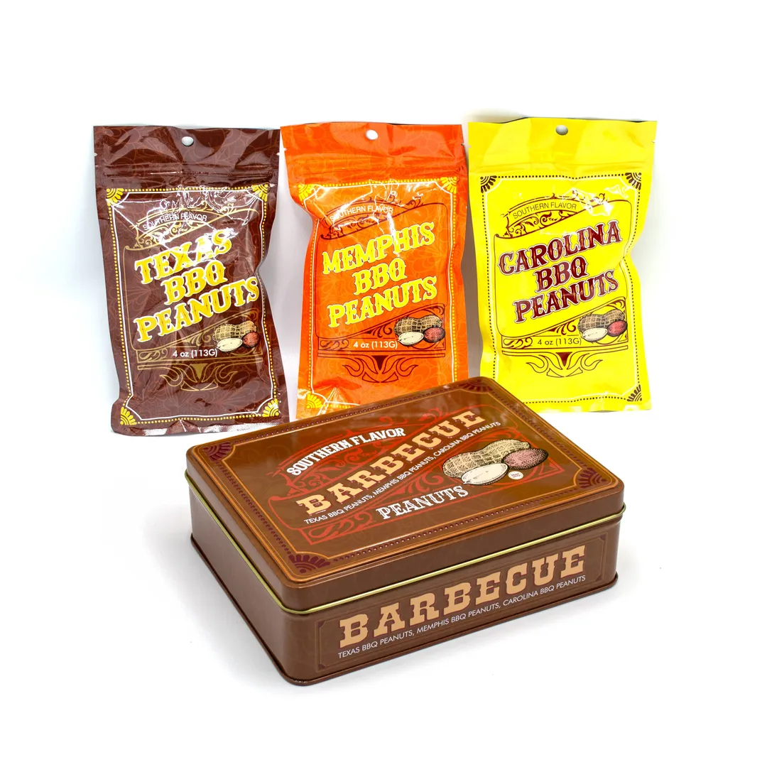 Southern Flavor BBQ Peanuts Gourmet Barbecue Nut Gift Tin