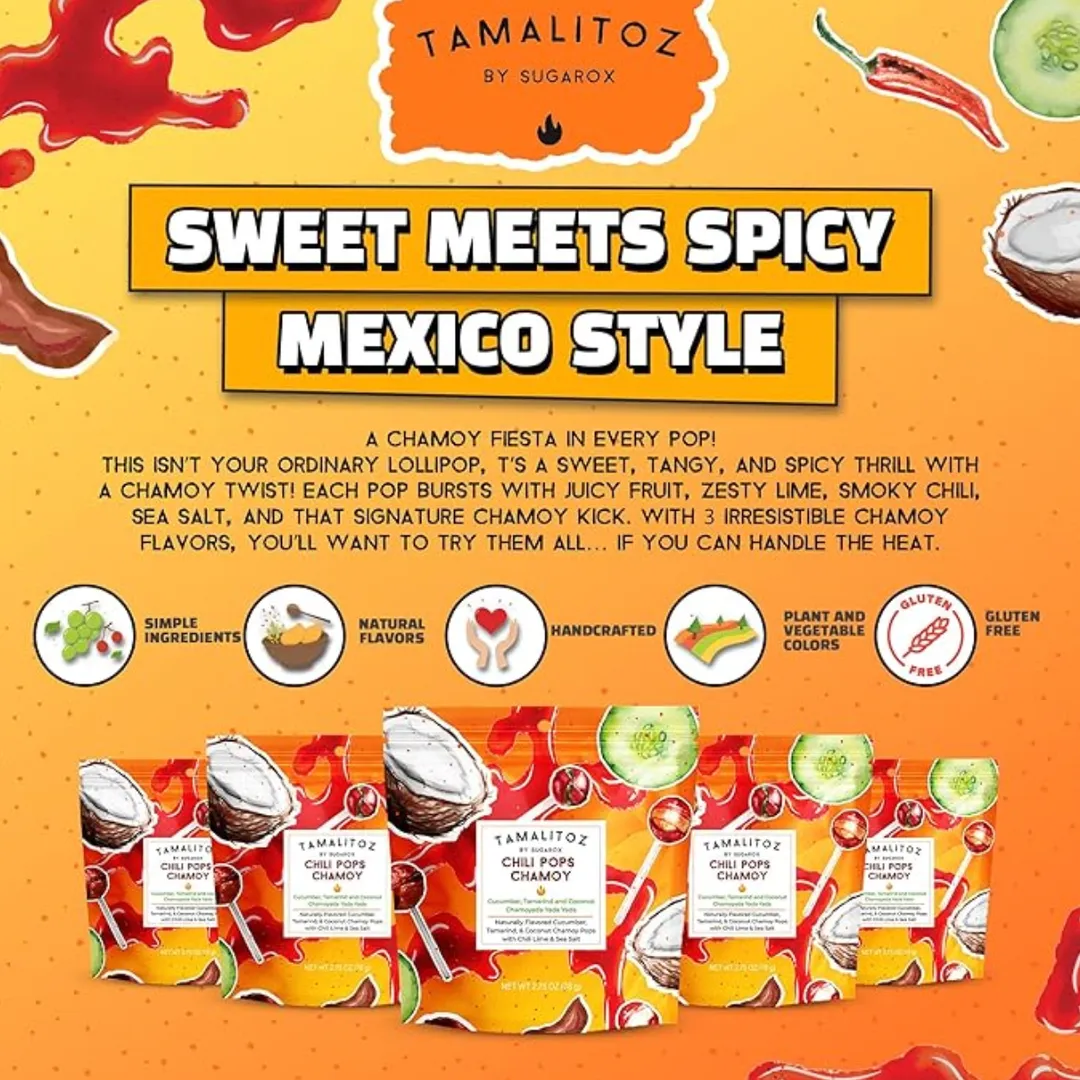 Spicy Lollipops - Chamoy Chilipops Clipstrips 24ct