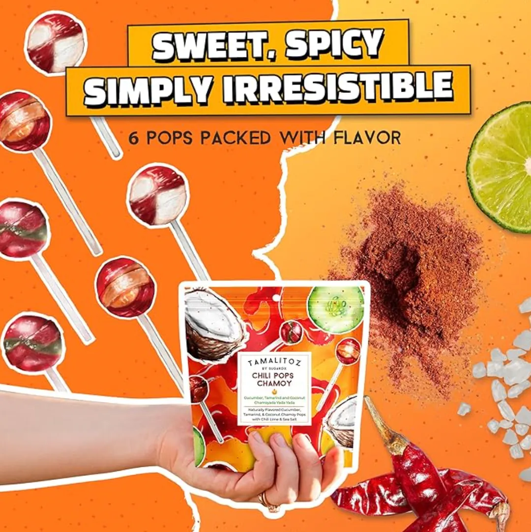 Spicy Lollipops - Chamoy Chilipops Clipstrips 24ct
