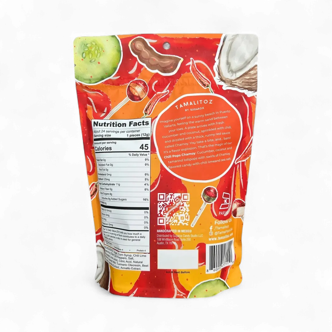 Spicy Lollipops - Chamoy Chilipops By Tamalitoz 11oz