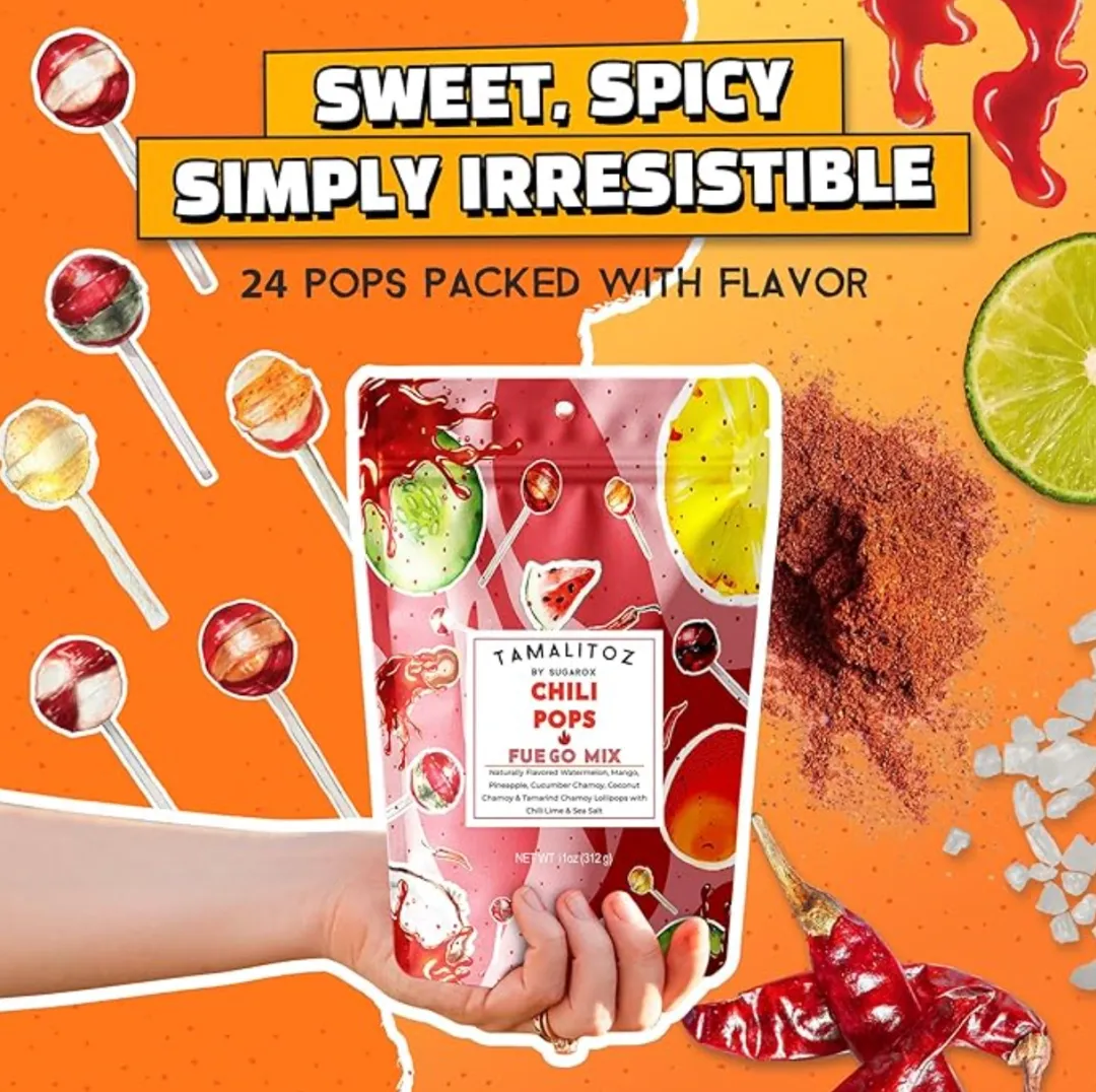 Spicy Lollipops - Chamoy Chilipops By Tamalitoz 11oz