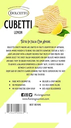 DOLCETTO CUBETTI LEMON WAFERS (8.8 oz bags)