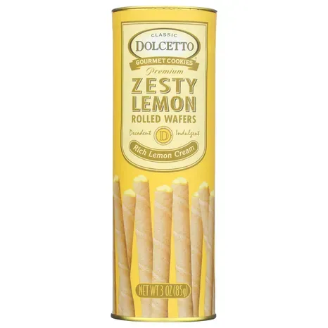 Dolcetto Meyer Lemon Wafer Rolls (3 oz canister)