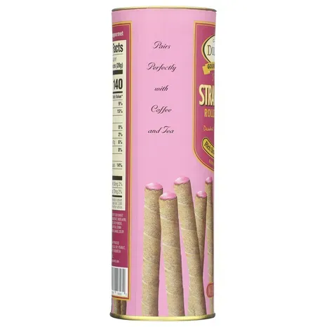 Dolcetto Strawberry Wafer Rolls (3 oz canister)