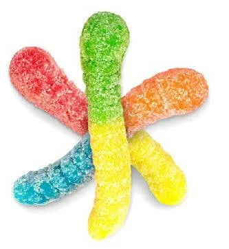 Bulk - Gummi Super Sour Worms 4.5 lb. bag