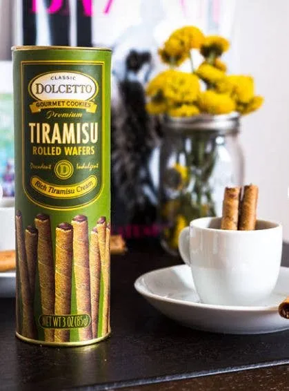 Dolcetto Tiramisu Wafer Rolls (3 oz canister)