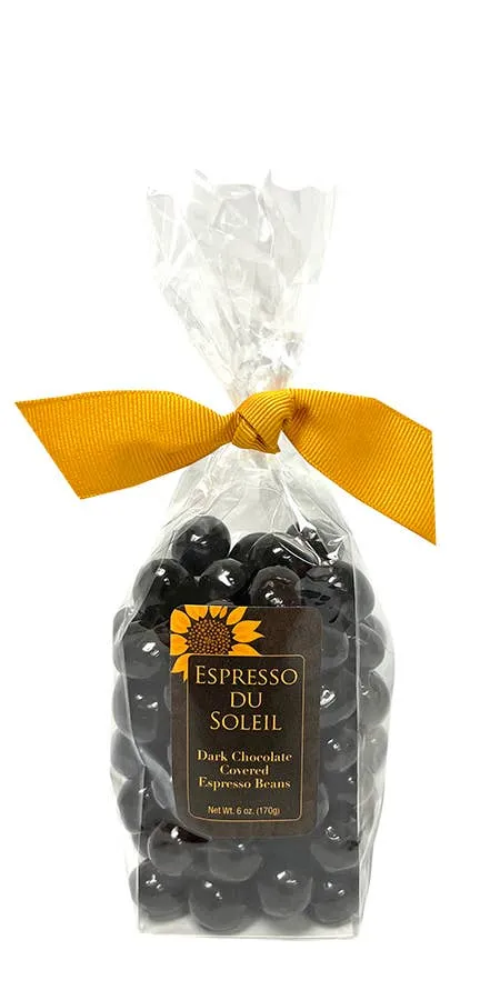 Espresso du SOLEIL-Dark Chocolate Espresso Beans 6oz bag/bow