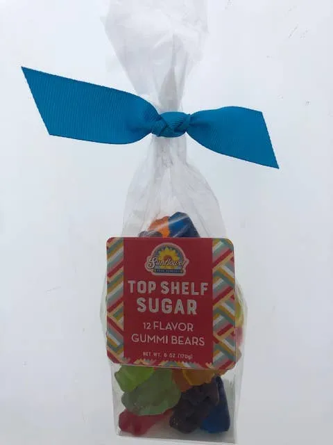 Gift Bag - 12 Flavor Gummi Bears 6 oz. bag/bow