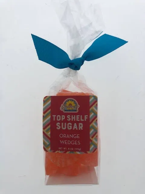 Gift Bag-Gummi Orange Wedges 6 oz. bag w/bow