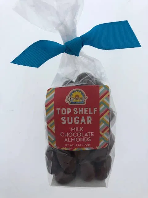 Gift Bag -Milk Chocolate Almonds w/bow  6 oz.