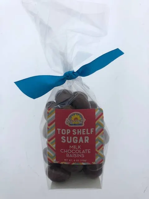 Gift Bag Pocketsnak- Milk Chocolate Raisins 6 oz. bag