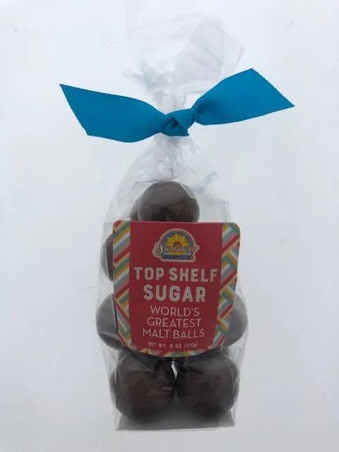 Gift Bag-World's Greatest Malt Balls  w/bow  6 oz.