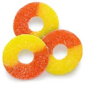 Pockentsnak-Peach Rings, 6 oz. bag