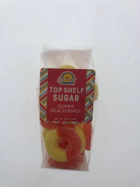 Pockentsnak-Peach Rings, 6 oz. bag