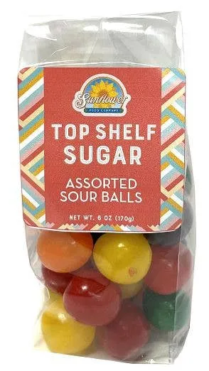 Top Shelf Sugar-Assorted Sour Balls, 6 oz. bag