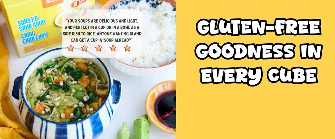 Vegetarian Vietnamese Sweet & Sour Instant Soup Cubes | Gluten-Free | 5-pack