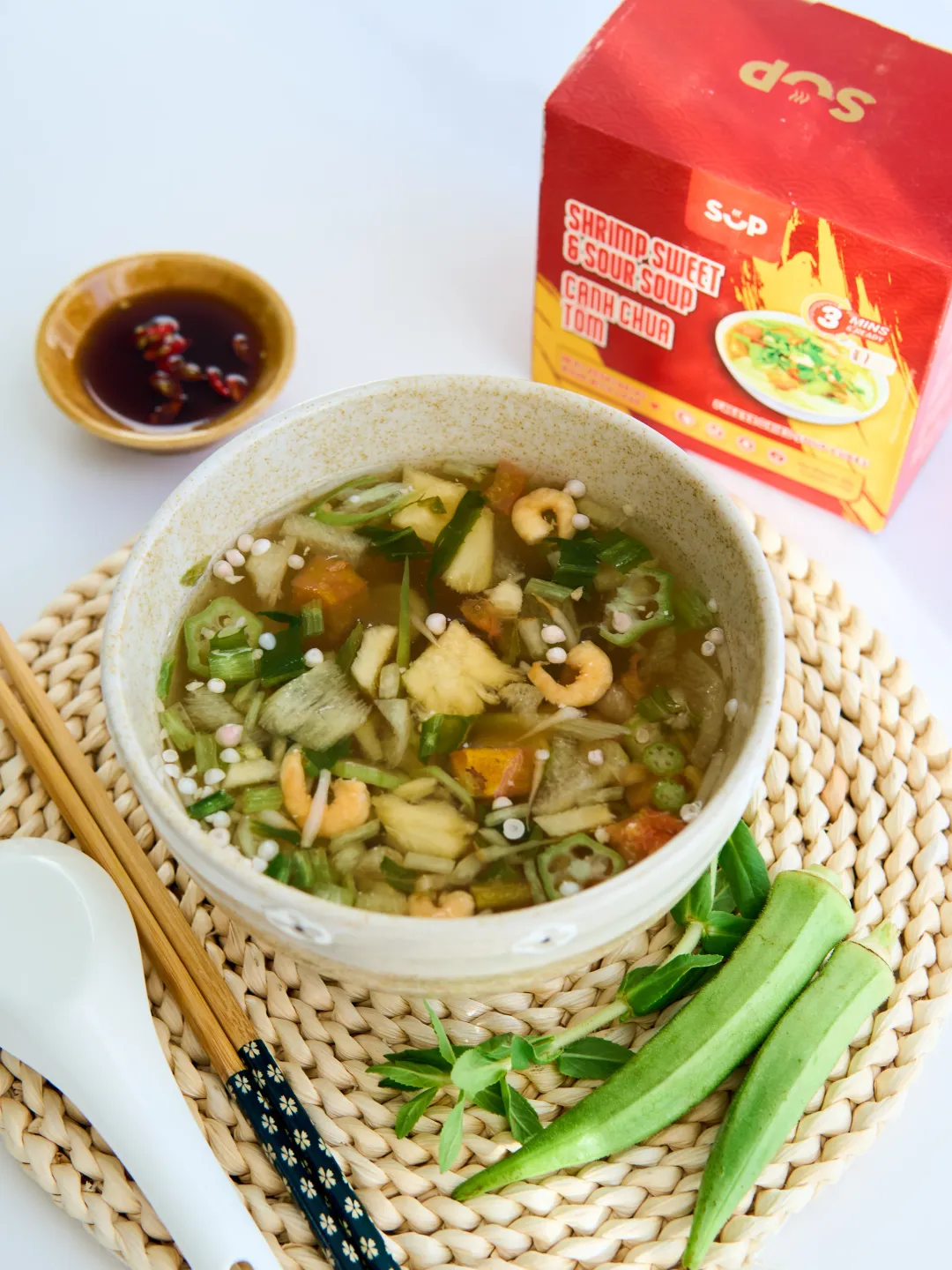 Vietnamese Shrimp Sweet & Sour Instant Soup Cubes | Gluten Free | 5-pack