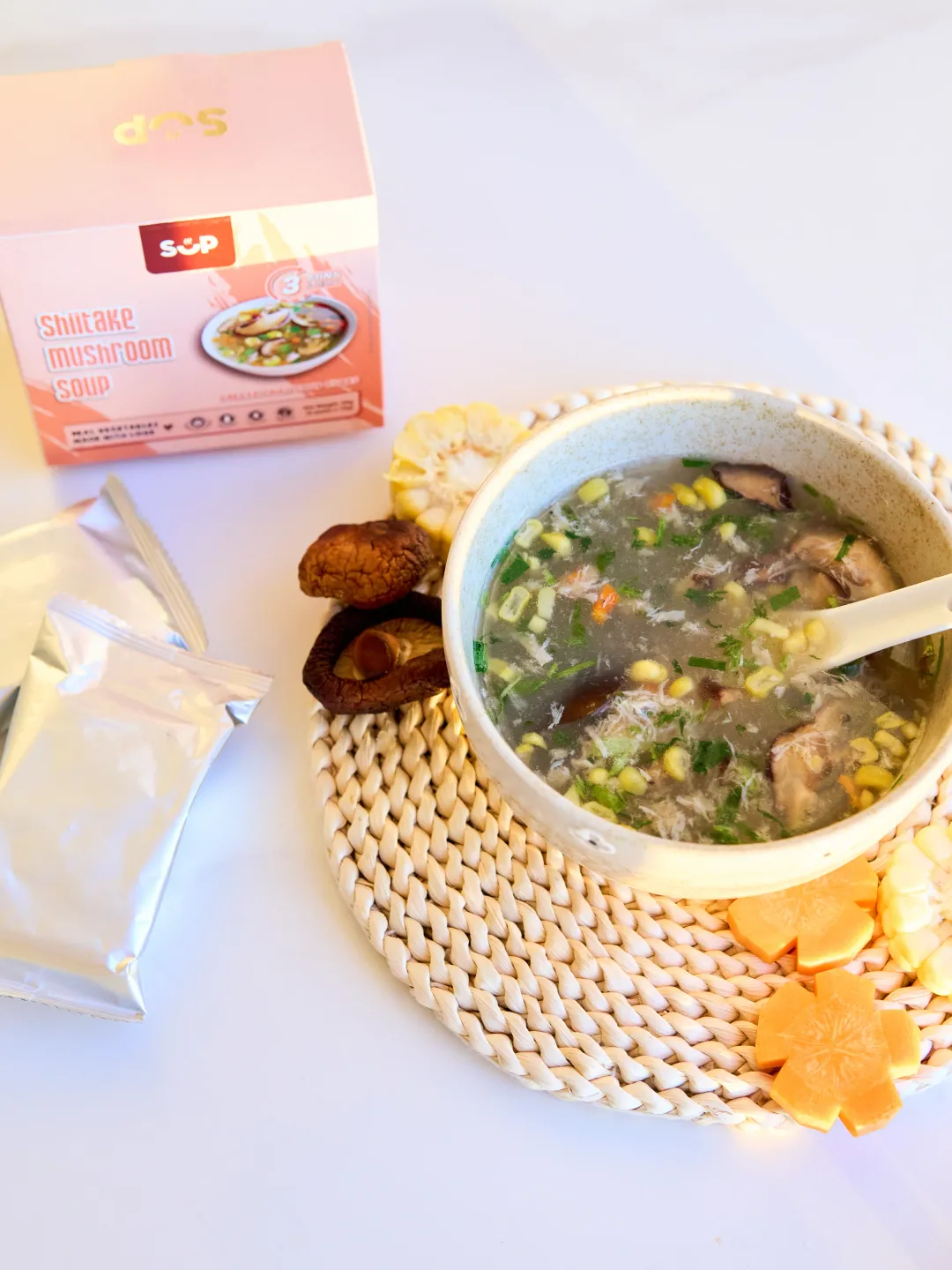 Vegetarian Shiitake Mushroom Instant Soup Cubes | Vegan, Egg Free | 5-pack