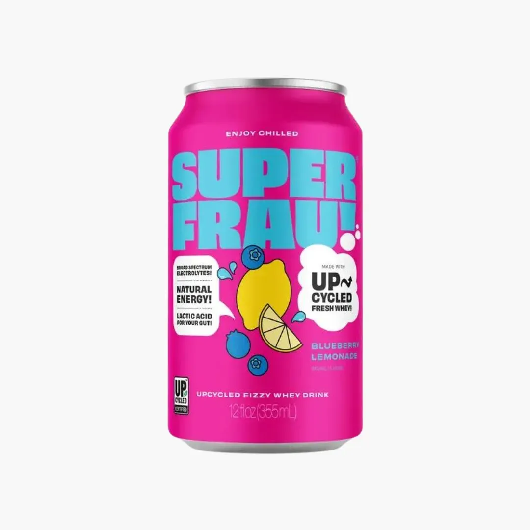 Superfrau Upcycled Fizzy Whey Drink – Blueberry Lemonade