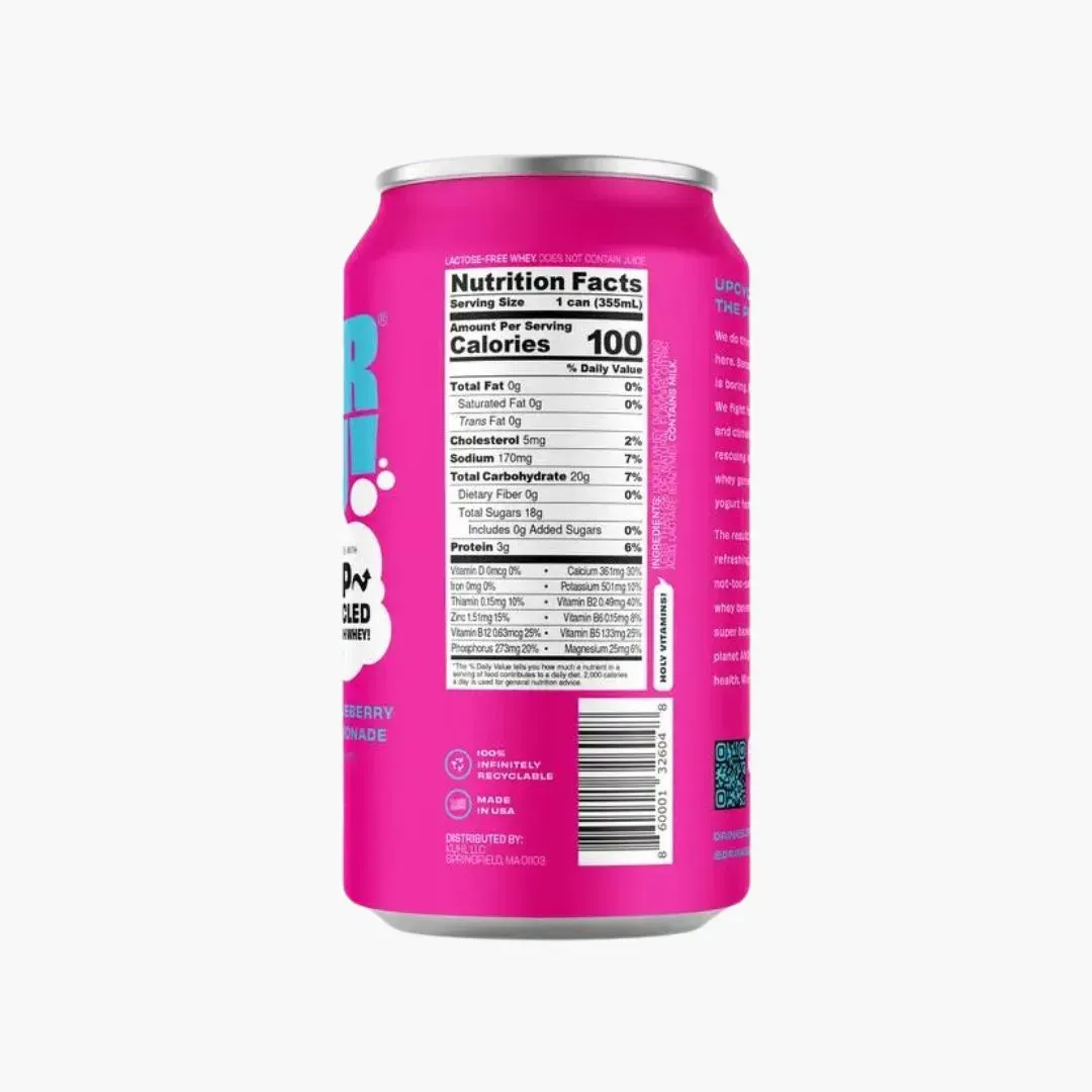 Superfrau Upcycled Fizzy Whey Drink – Blueberry Lemonade