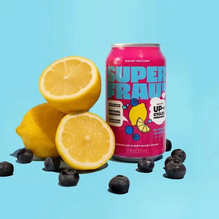 Superfrau Upcycled Fizzy Whey Drink – Blueberry Lemonade