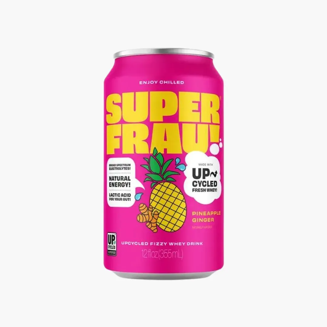 Superfrau Upcycled Fizzy Whey Drink – Pineapple Ginger