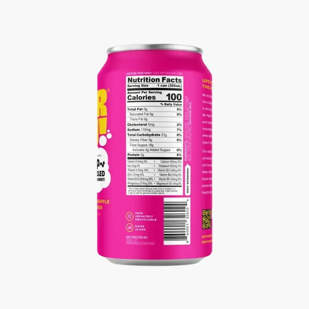 Superfrau Upcycled Fizzy Whey Drink – Pineapple Ginger