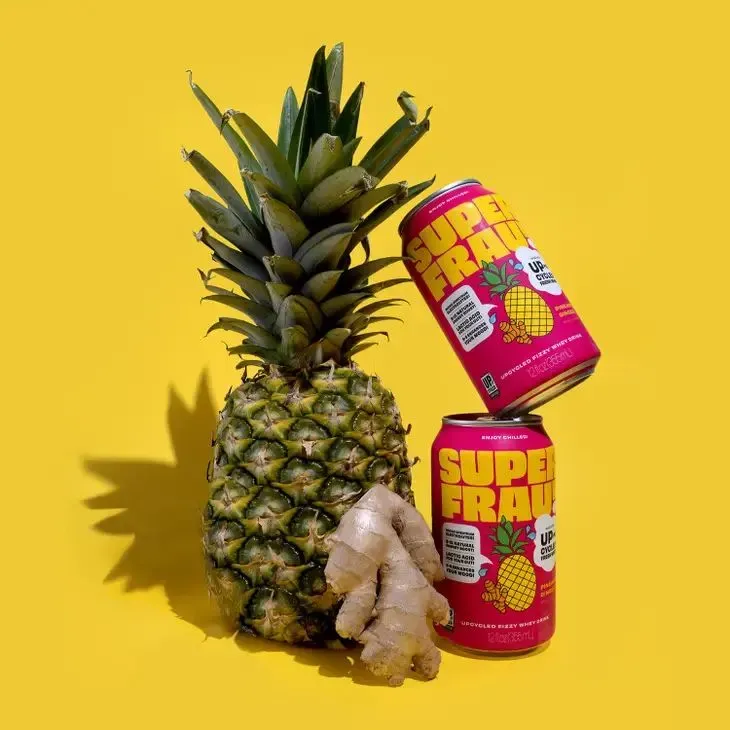 Superfrau Upcycled Fizzy Whey Drink – Pineapple Ginger