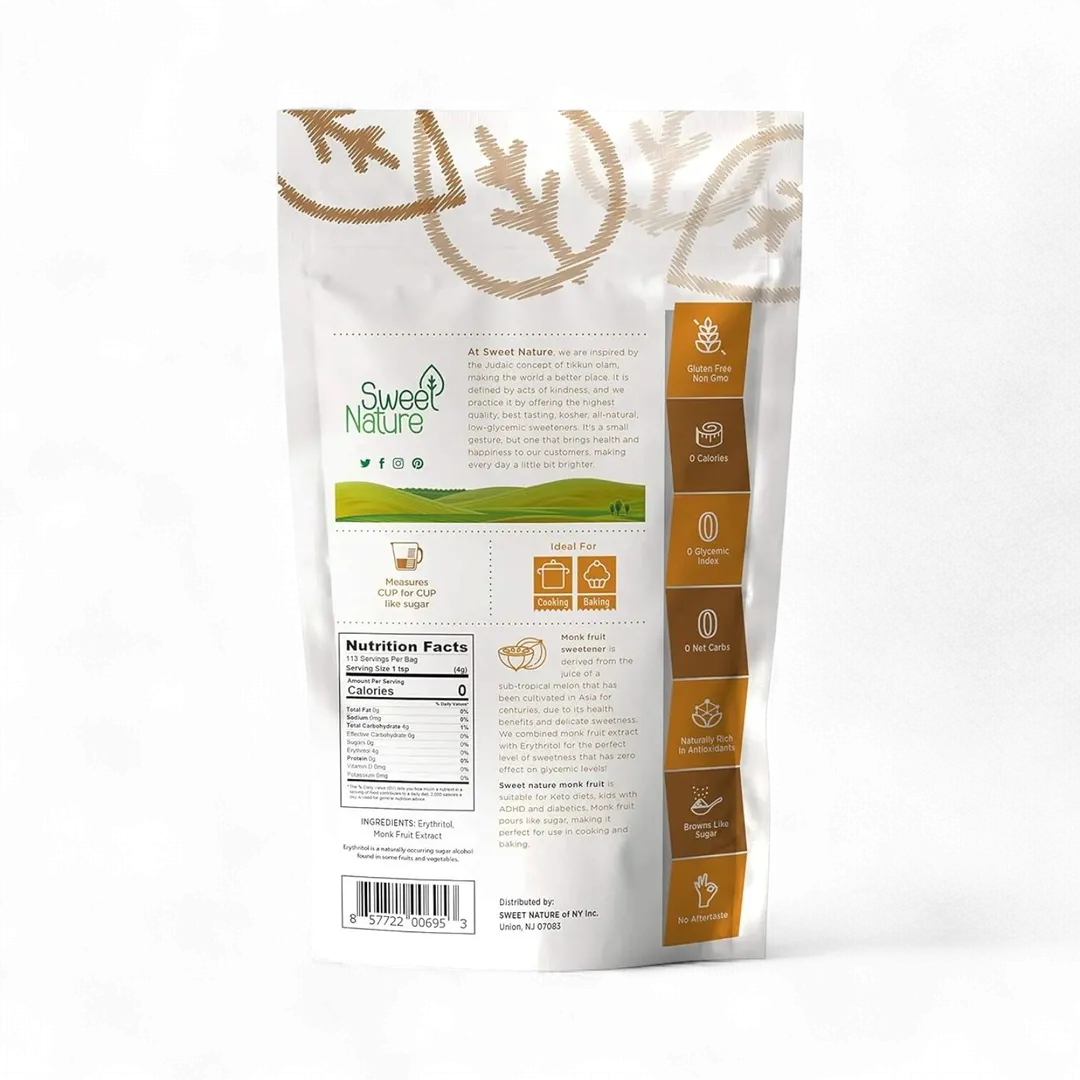 Sweet Nature Monk Fruit Golden Sweetener 16oz