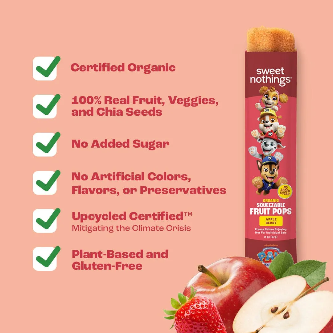 Apple Berry PAW Patrol Pops - Organic Fruit Popsicle
