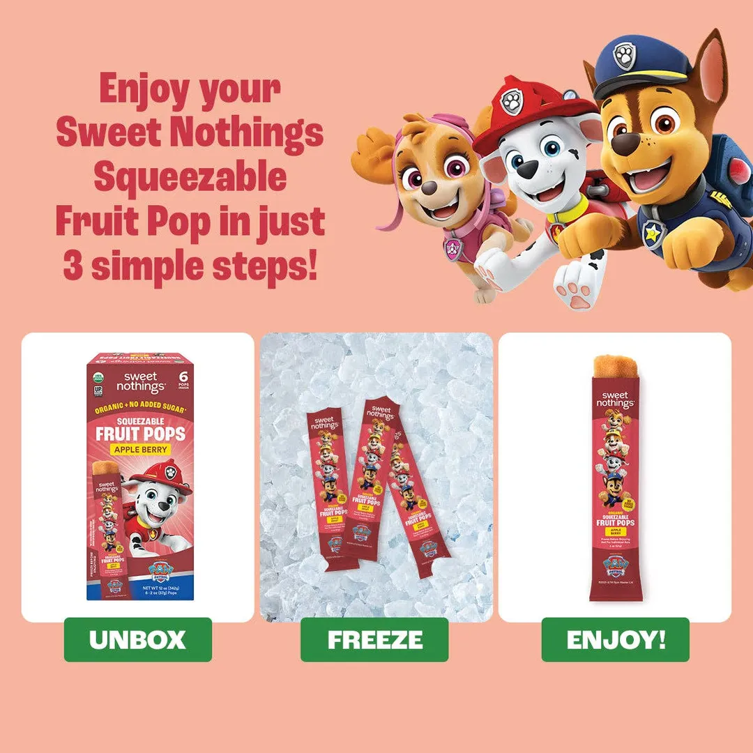 Apple Berry PAW Patrol Pops - Organic Fruit Popsicle