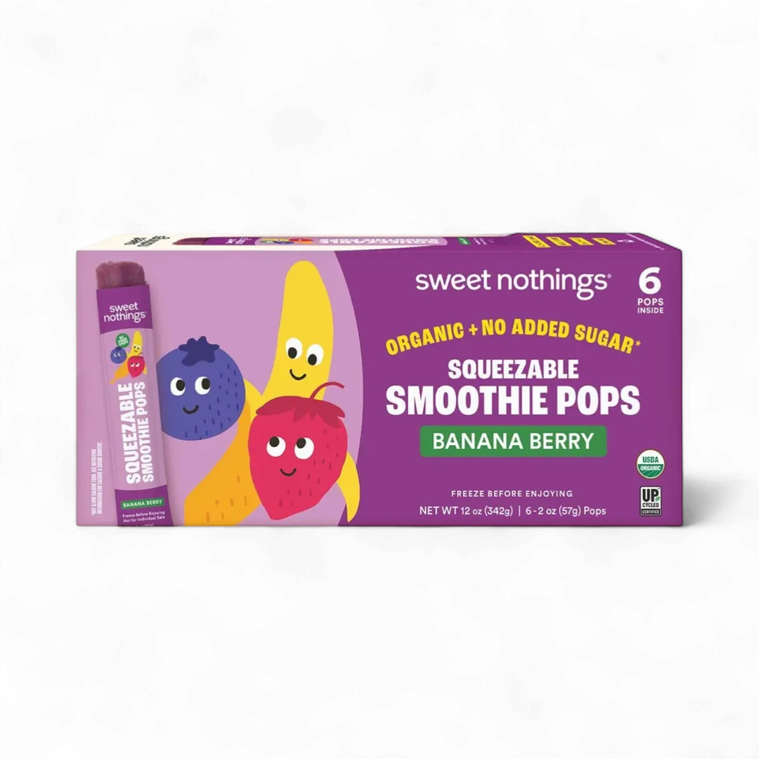 Banana Berry Smoothie Pops – Organic Fruit Popsicles