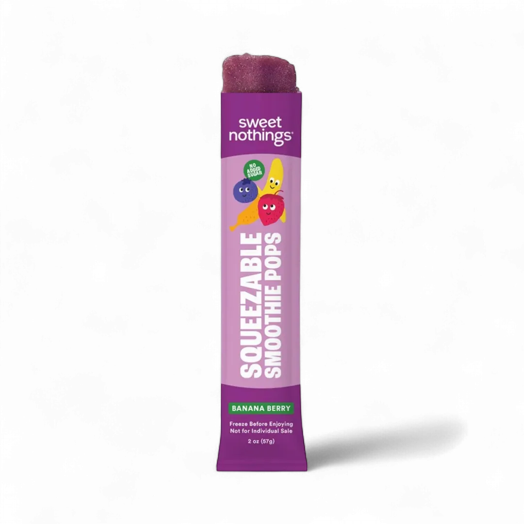 Banana Berry Smoothie Pops – Organic Fruit Popsicles