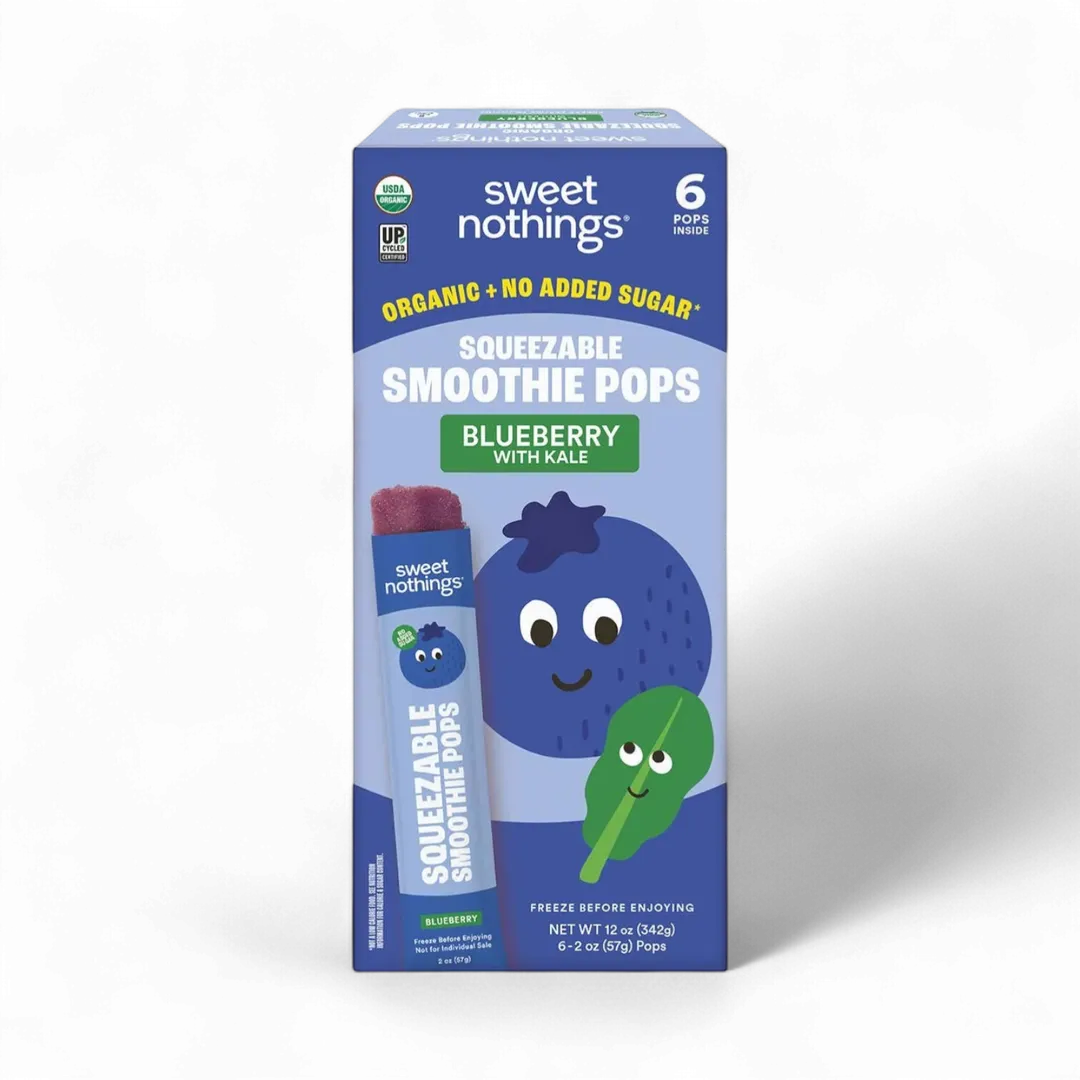 Blueberry Kale Smoothie Pops - Organic Fruit Popsicles