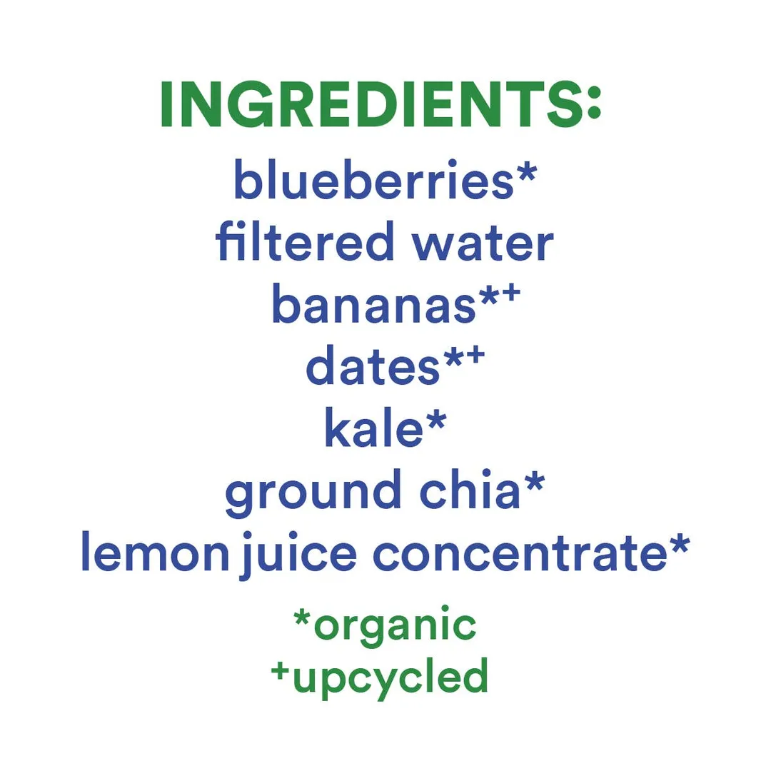 Blueberry Kale Smoothie Pops - Organic Fruit Popsicles