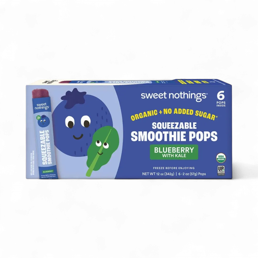 Blueberry Kale Smoothie Pops - Organic Fruit Popsicles