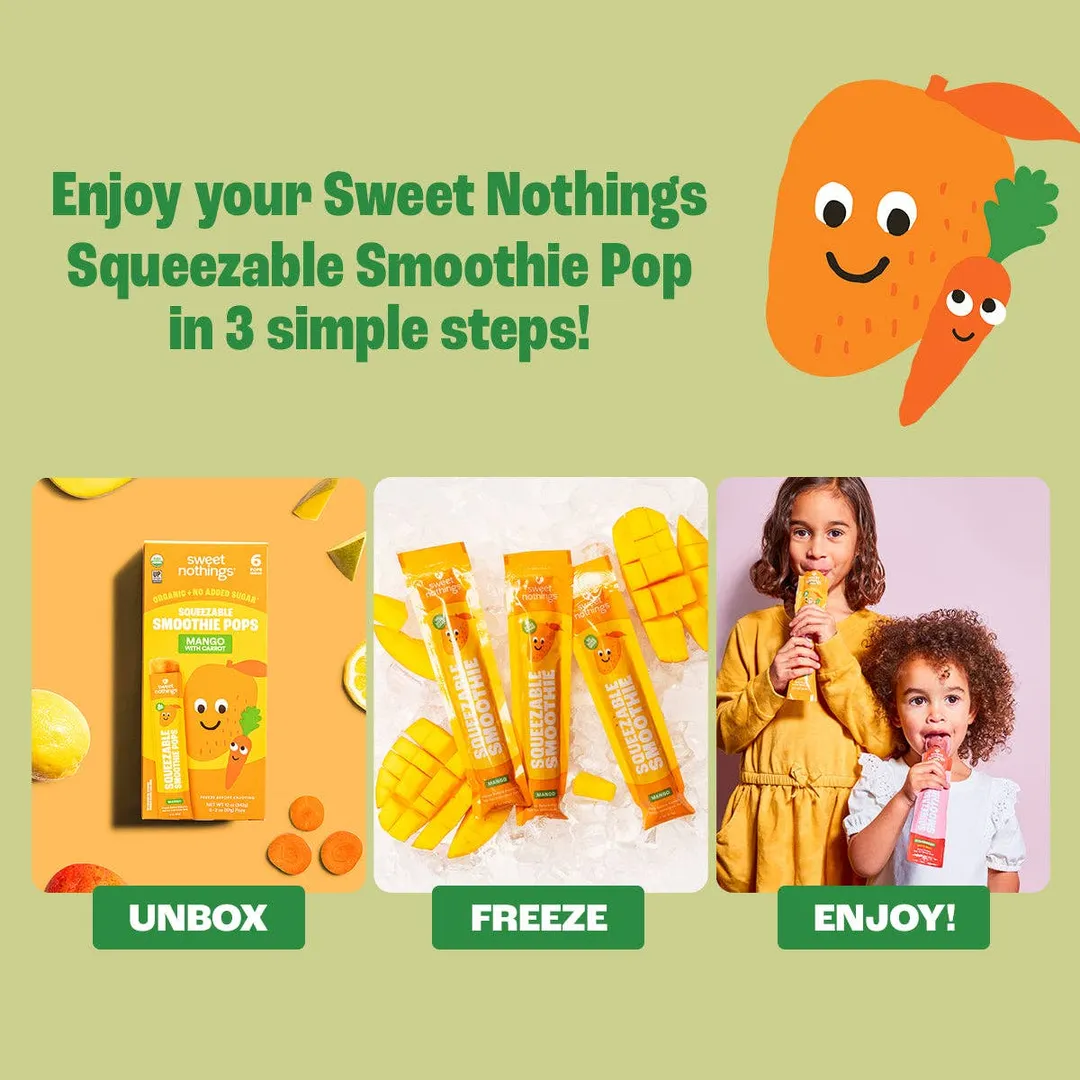 Mango Carrot Smoothie Pops – Organic Fruit Popsicle
