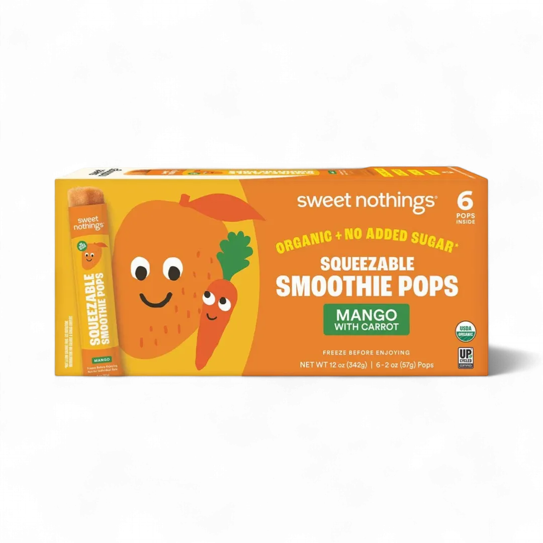 Mango Carrot Smoothie Pops – Organic Fruit Popsicle