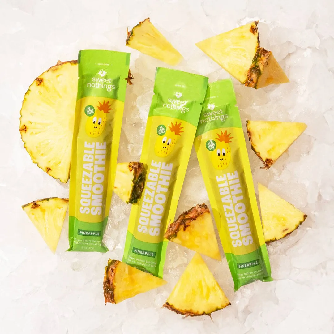 Pineapple Spinach Smoothie Pops – Organic Fruit Popsicle