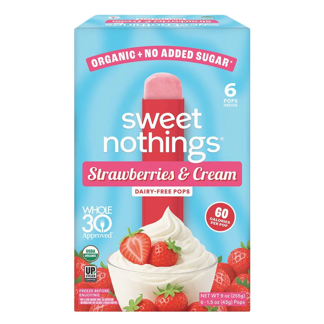 Strawberries and Cream Fruit Pops – Organic Fruit Popsicle