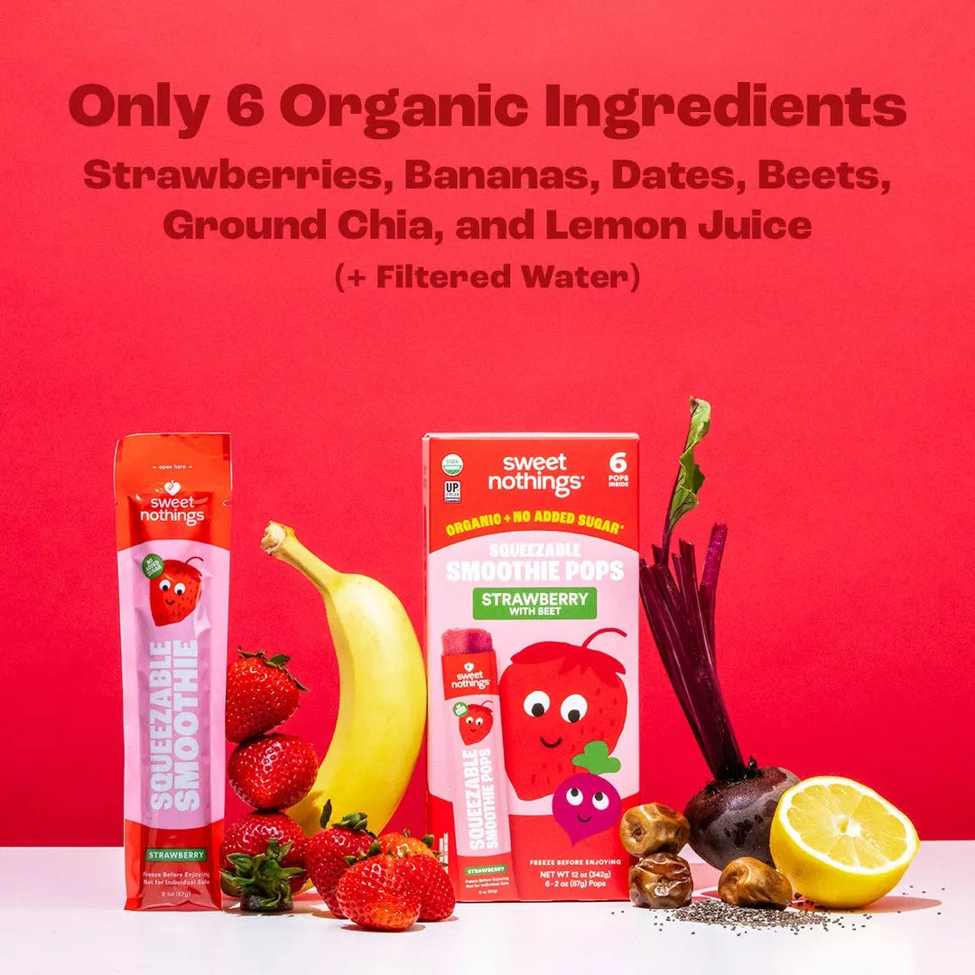 Strawberry Beet Smoothie Pops – Organic Fruit Popsicle