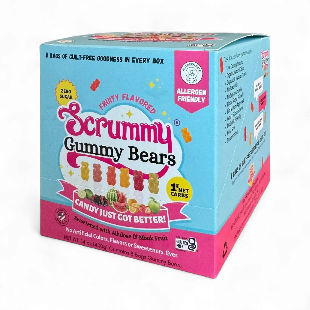 SWITCH® Scrummy Gummy Bears  (Zero Sugar, Zero Bad Stuff) - 8ct Box of 50g Bags