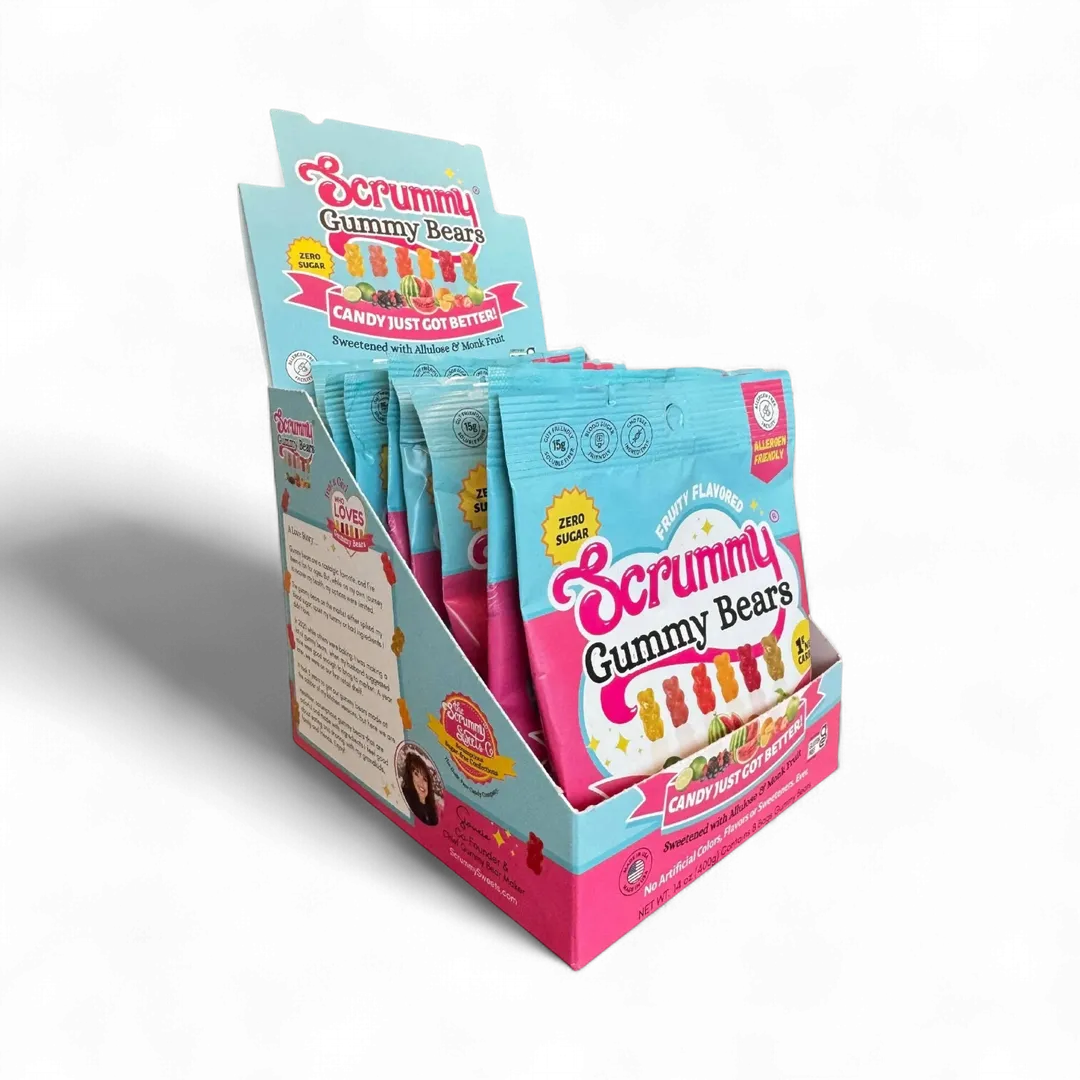 SWITCH® Scrummy Gummy Bears  (Zero Sugar, Zero Bad Stuff) - 8ct Box of 50g Bags