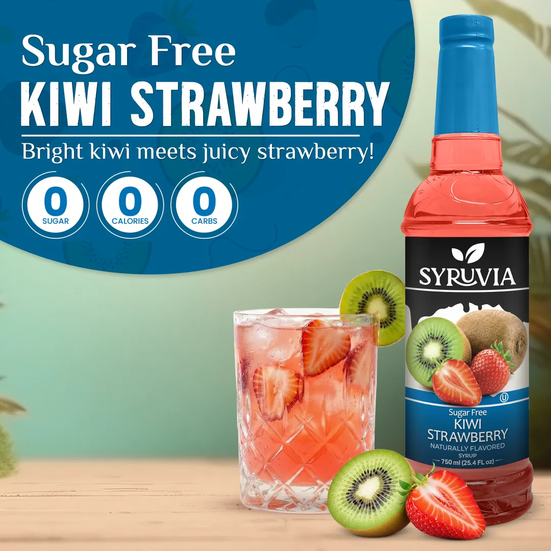 Sugar-Free Kiwi Strawberry Syrup