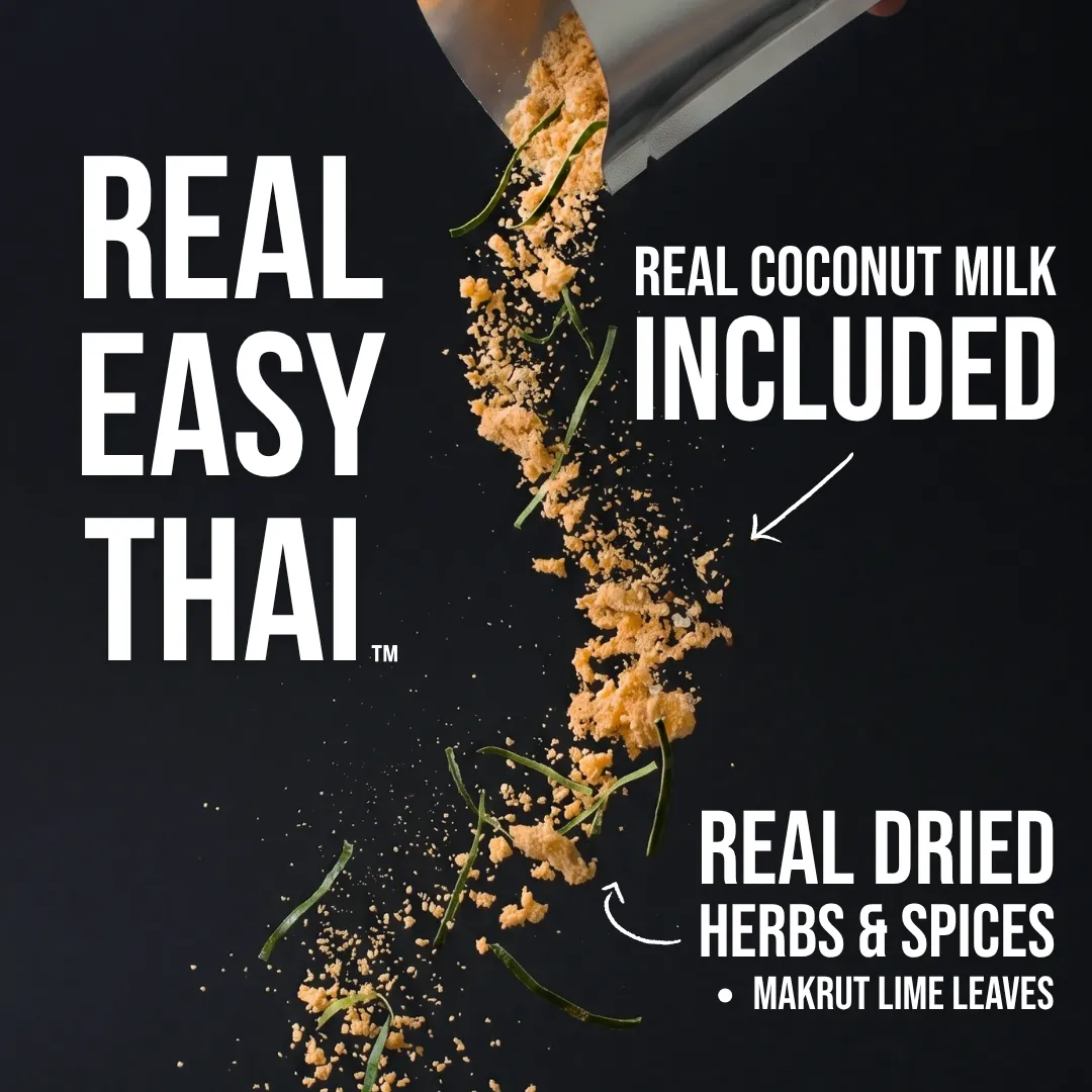 TAAN THAI PANANG Thai Red Curry Starter – Authentic Braised Coconut Red Curry with Dried Makrut Lime Leaves and Coconut Milk – Vegan, Gluten-Free, No Preservatives – Easy to Cook – 3 Packets per Box
