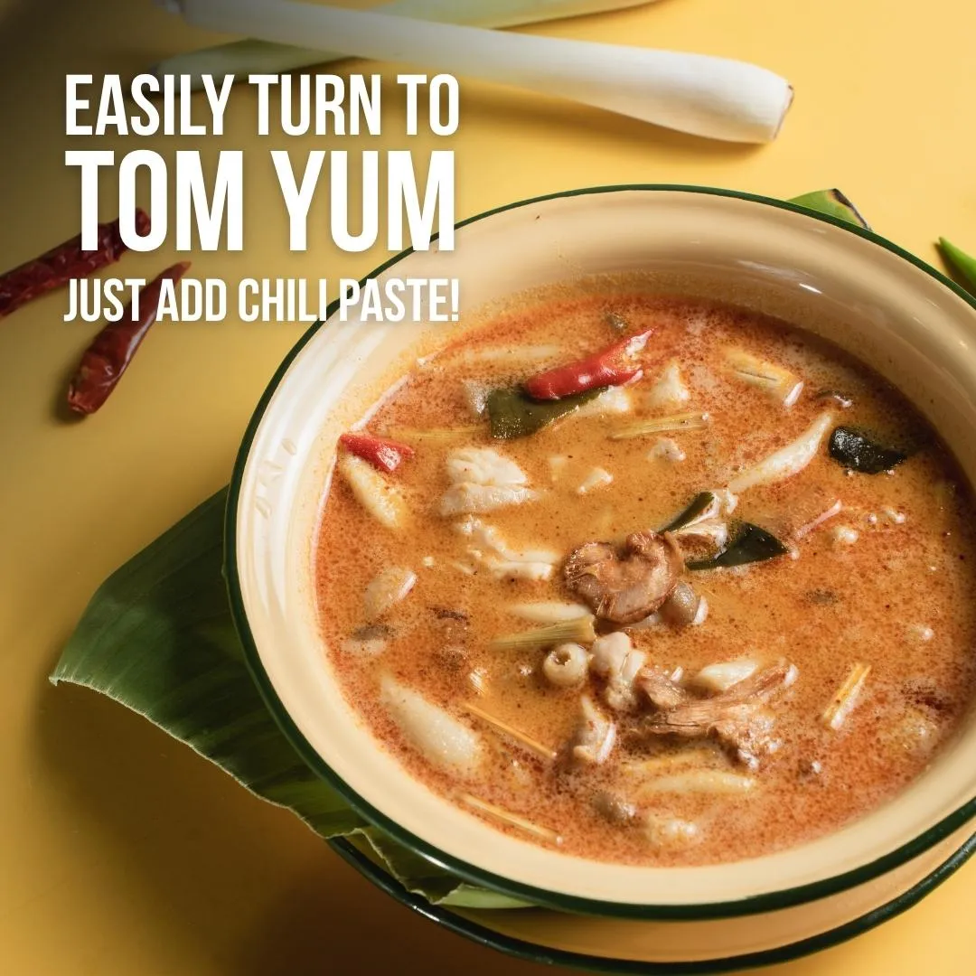 TAAN THAI TOM KHA Soup Starter – Authentic Thai Coconut Soup from Thailand with Real Herbs & Coconut Milk – Vegan, Gluten-Free, No Preservatives – Easy Kit, 2 Packets (6 Cups)